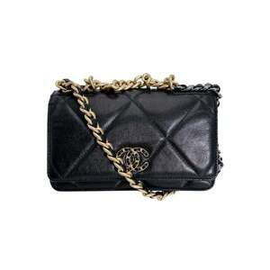 Chanel CHANEL Shoulder Bag Chain Wallet Long CHANEL19 Lambskin Black